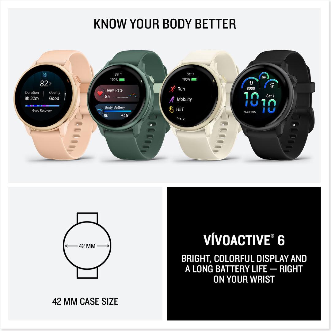 Garmin vívoactive® 6 Smartwatch - Bundle with Free Charging Accessories