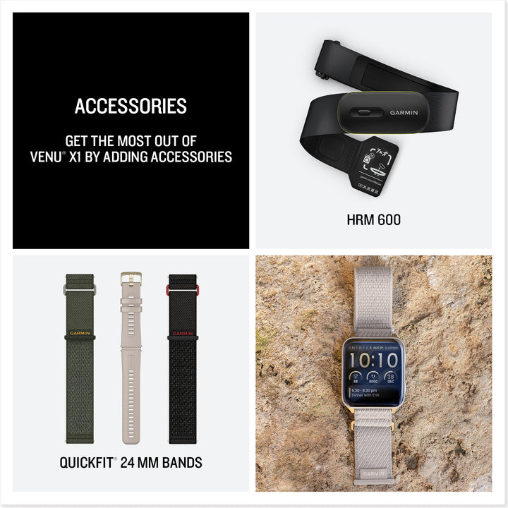 Garmin Venu® X1 Smartwatch - Bundle with Free Charging Accessories