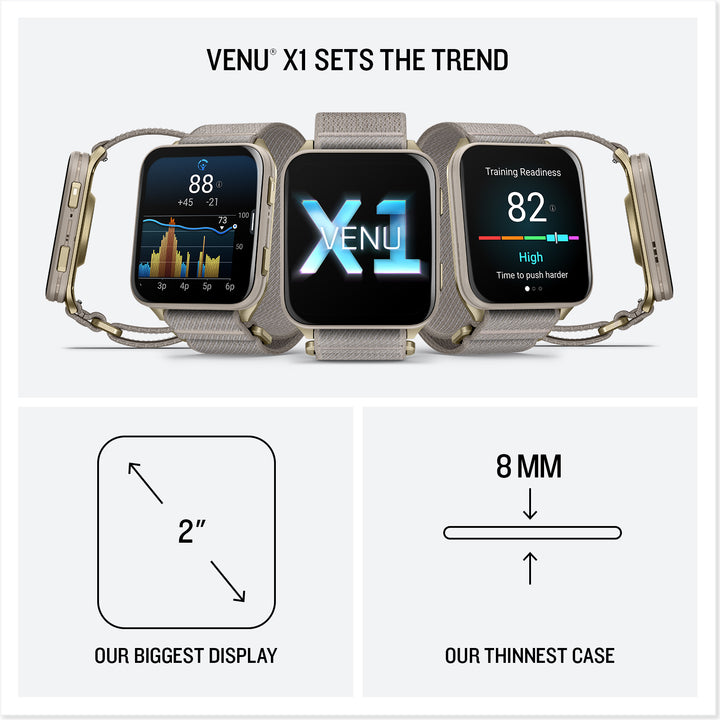 Garmin Venu® X1 Smartwatch - Bundle with Free Charging Accessories