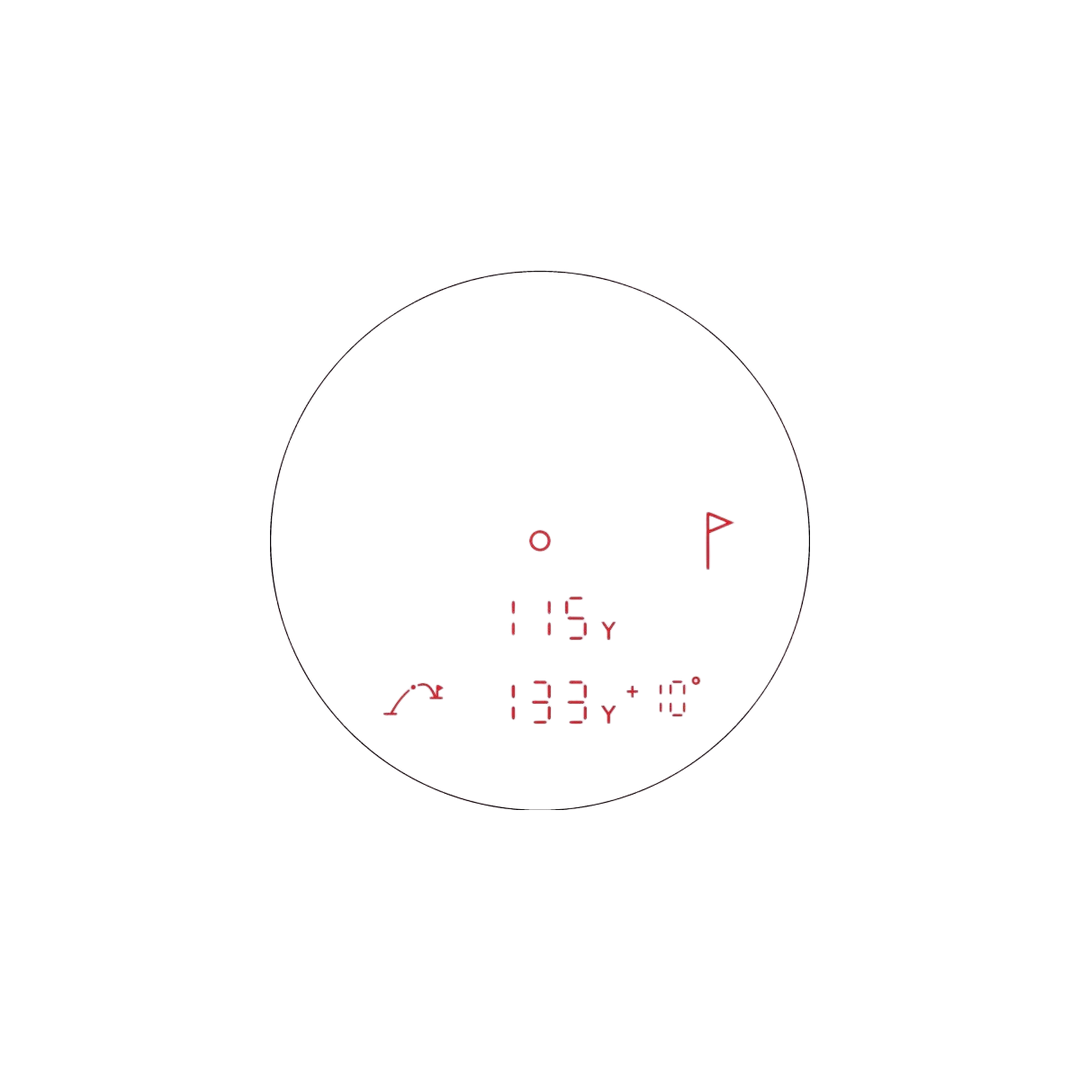 Vortex Anarch OIS Golf Laser Rangefinder display