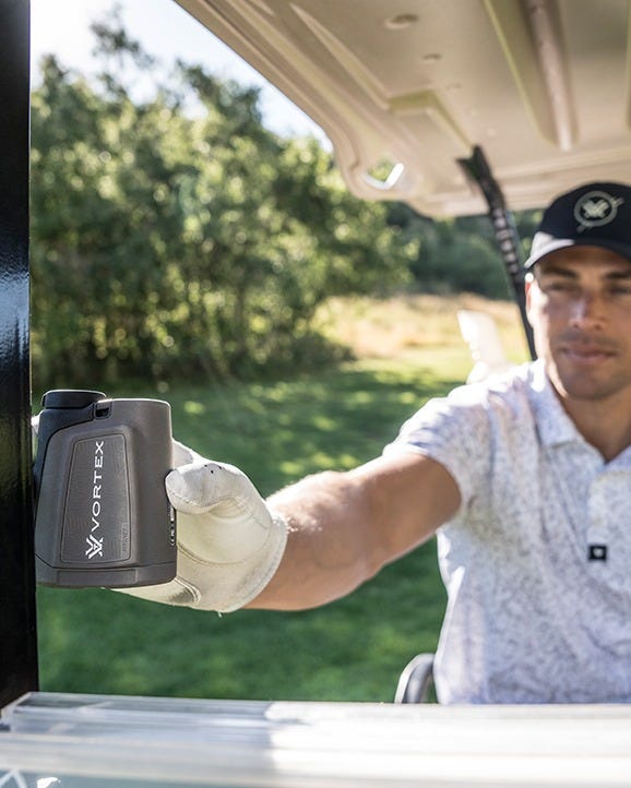 Vortex Blade Golf Laser Rangefinder in use