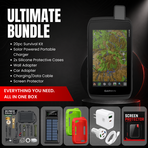 Garmin Montana® 710 Rugged GPS Touchscreen Navigator - Ultimate Bundle