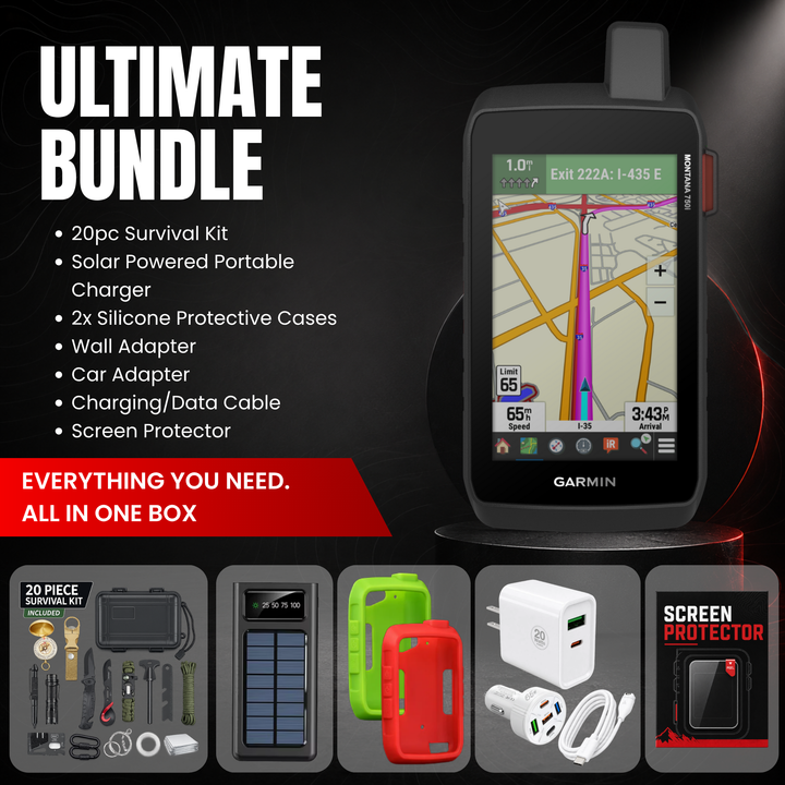Garmin Montana® 750i Handheld GPS with inReach® Satellite Technology and 8MP Camera - Ultimate Bundle