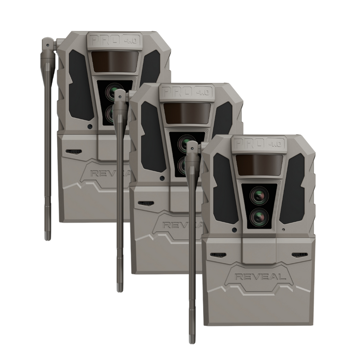 Tactacam Reveal Pro 4.0 Cellular Trail Camera 3-Pack