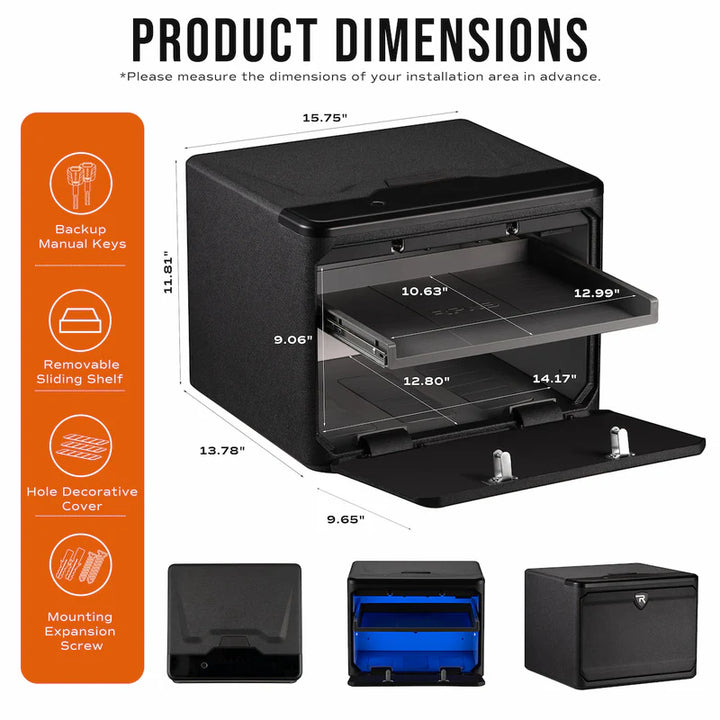 RPNB High Capacity Biometric Dual-Layer Home Gun Safe RP2009