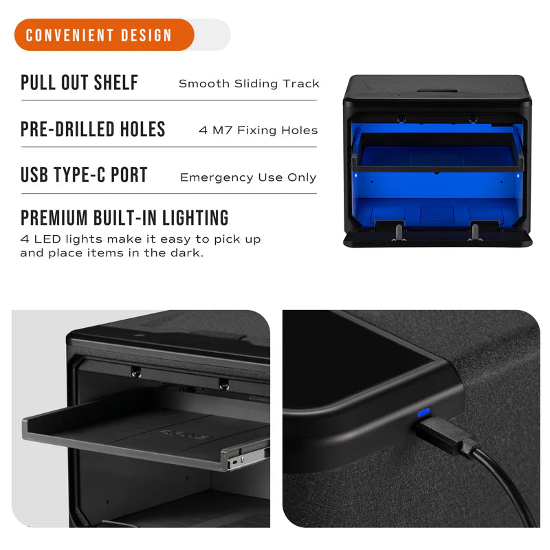 RPNB High Capacity Biometric Dual-Layer Home Gun Safe RP2009