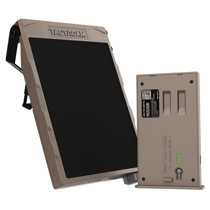 Tactacam Solar Panel Lithium Battery Pack Bundle Ultimate Power Solution for Tactacam Cameras