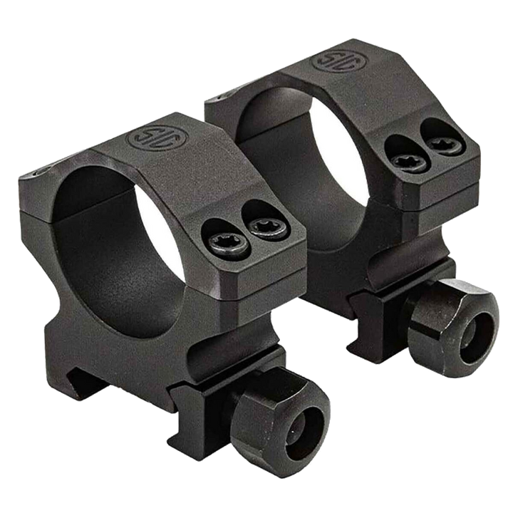 Sig Sauer ALPHA1 1 inch scope rings, extra high 1.25 in, angled view