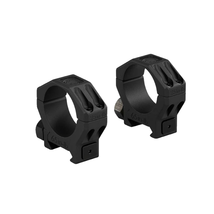 Sig Sauer ALPHA6 34mm Scope Ring Set, High Height 1.12 in, Aluminum, Matte Black