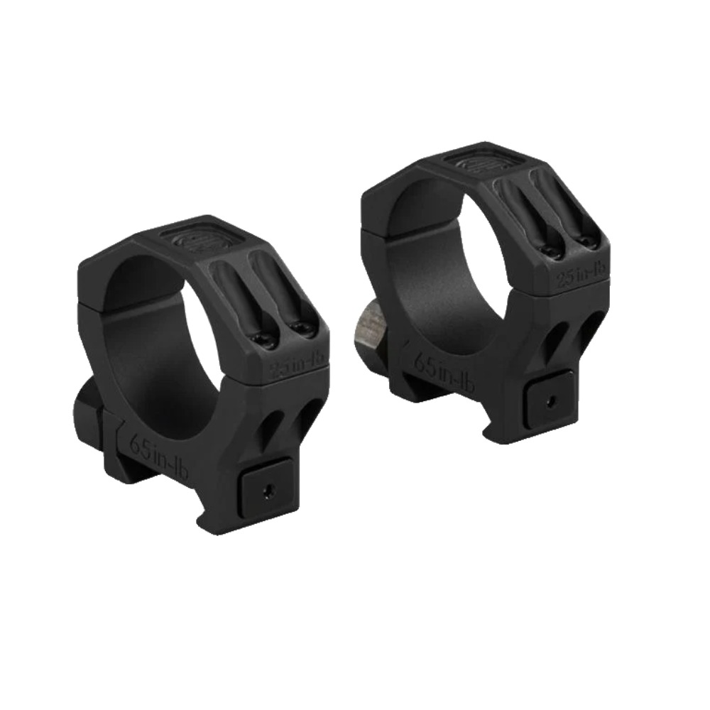 Sig Sauer ALPHA6 30mm Scope Ring Set, Medium Height 0.94 in, Aluminum, Matte Black