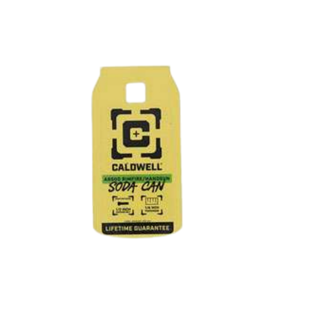 CALDWELL AR500 RIMFIRE SODA CAN TARGET 1/4" YELLOW