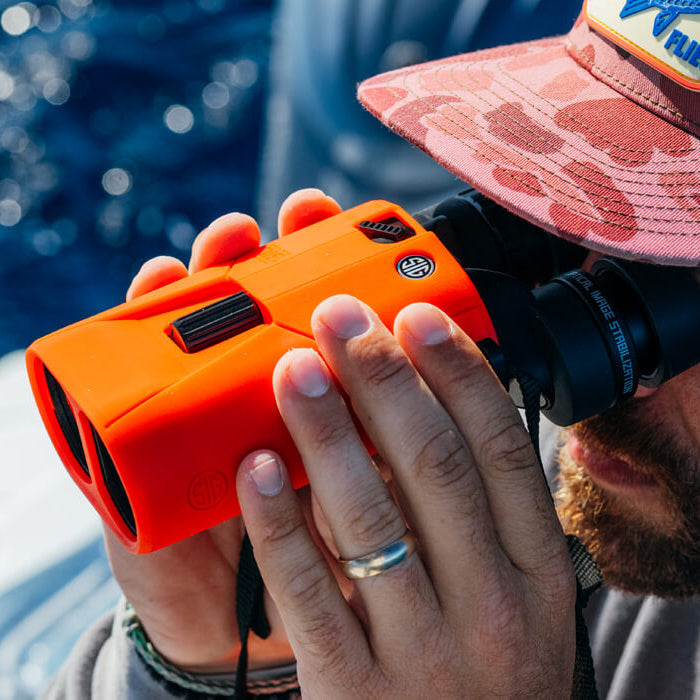 Sig Sauer ZULU6 HDX Marine 16x42mm Image Stabilized Binoculars, Hi-Vis Orange