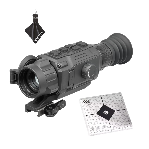 AGM RATTLER V2 19-256 Thermal Scope Riflescope – 5 Thermal Targets + Optics Cloth Bundle