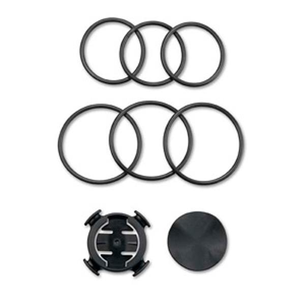 Garmin Edge quarter-turn bike mount kit with rubber disc and elastic bands