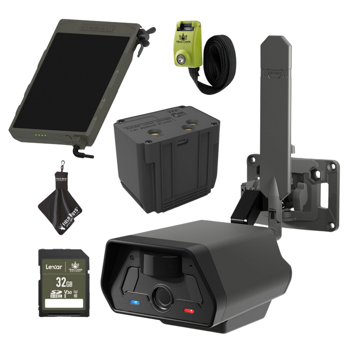 Full Kit Bundle! Tactacam Defend Security Camera No Wi-Fi Needed, Cellular Connection