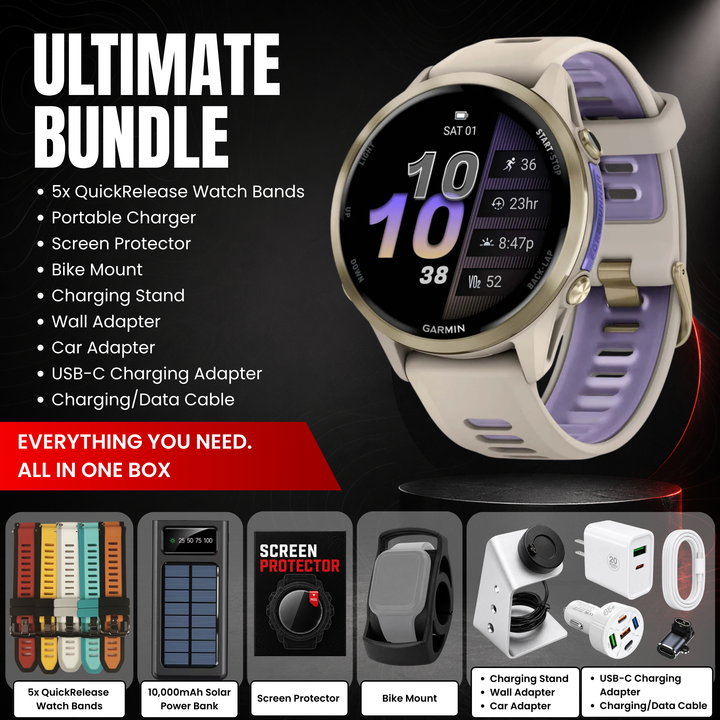Garmin Forerunner® 970 Smartwatch - Bundle with Free Charging Accessories