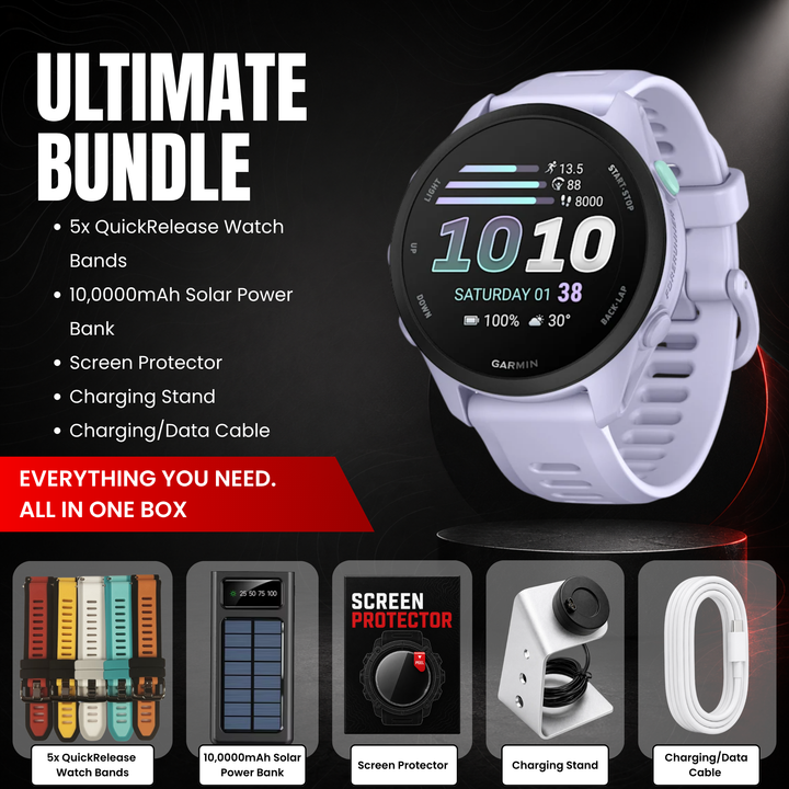 Garmin Forerunner 70 GPS Running Smartwatch - Bundle with Free Accessories