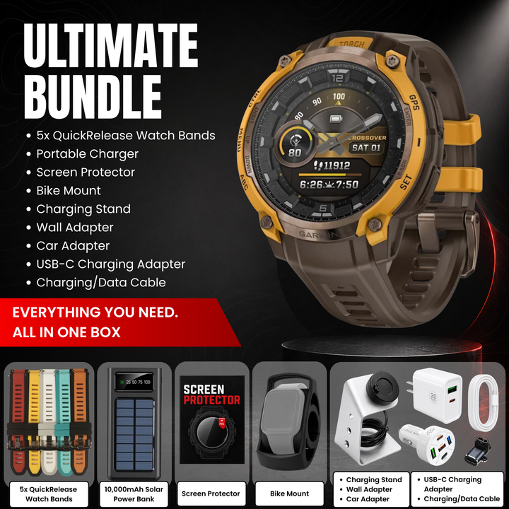 Garmin Instinct® Crossover Smartwatch - Bundle with Free Charging Accessories