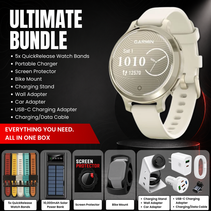 Garmin Lily® 2 Series Smartwatch Bundle with Free Charging Accessories