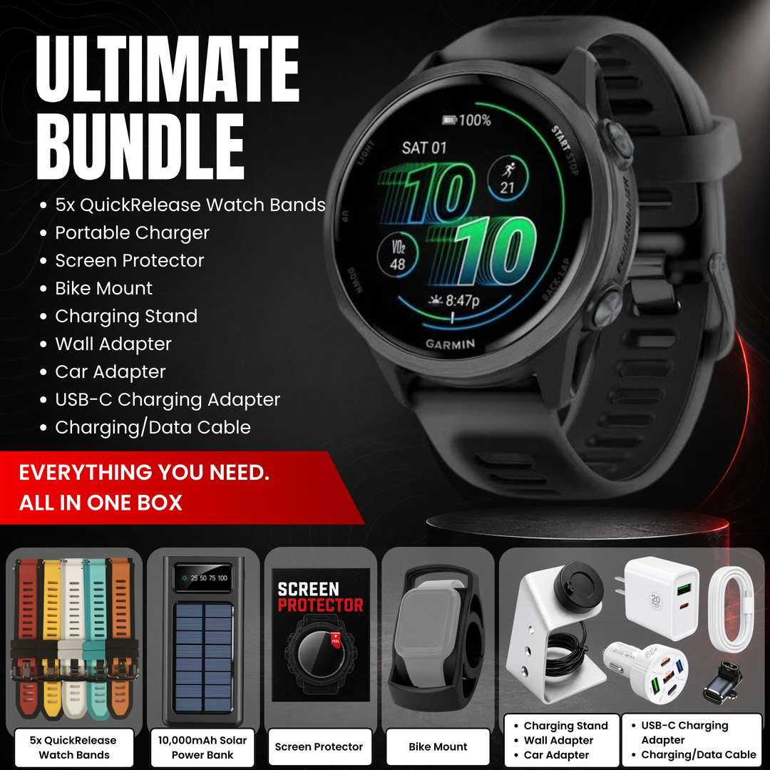 Garmin Forerunner® 570 Smartwatch - Bundle with Free Charging Accessories