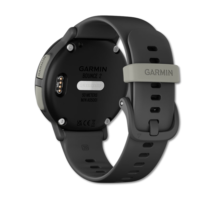 #Color_Slate Gray Garmin Bounce 2 activity tracking screen
