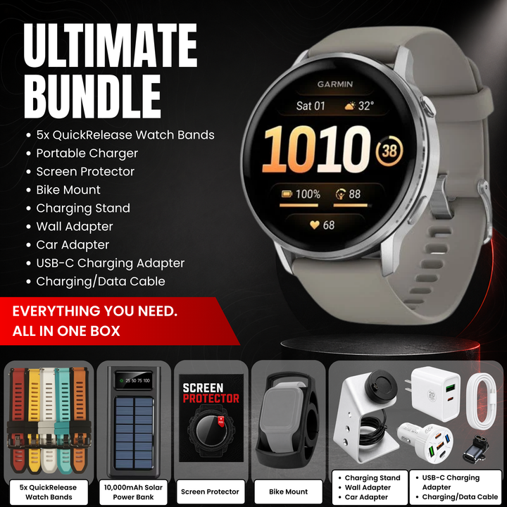 Garmin Venu 4® Smartwatch - Bundle with Free Charging Accessories