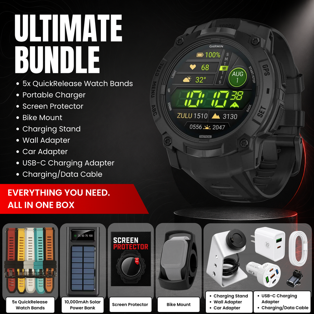 Garmin Instinct® 3 Smartwatch - Bundle with Free Charging Accessories