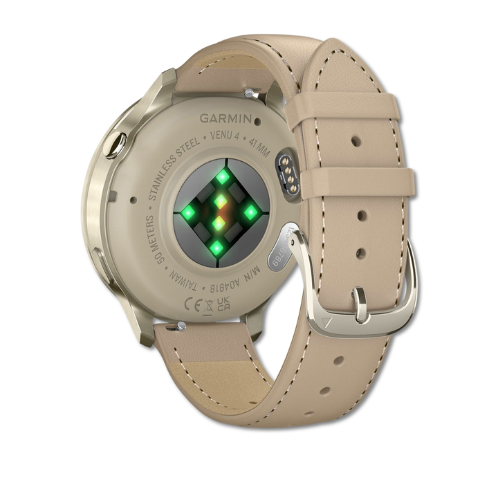 #Color_Lunar Gold with Bone Silicone Band and Light Sand Leather Band
