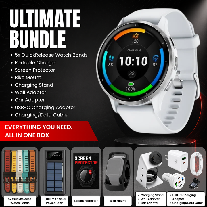 Garmin Venu® 3 Series GPS Smartwatch Bundle with Free Charging Accessories