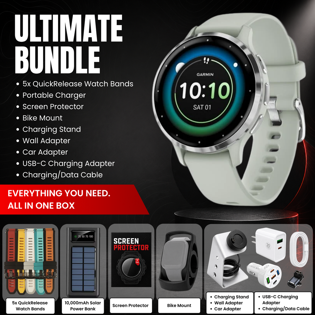Garmin Venu® 3 Series GPS Smartwatch Bundle with Free Charging Accessories
