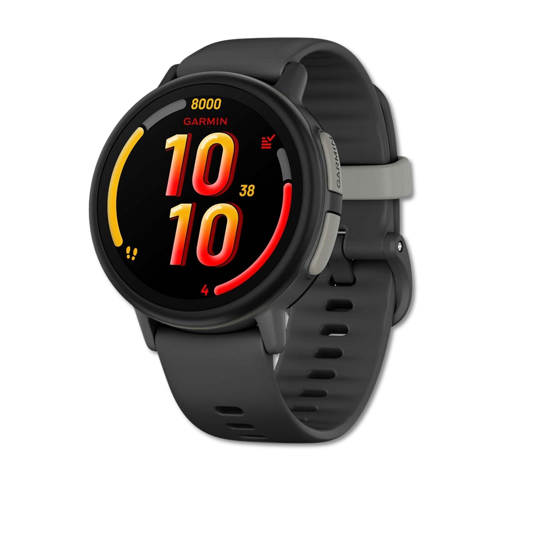 #Color_Slate Gray Garmin Bounce 2 kids smartwatch front view