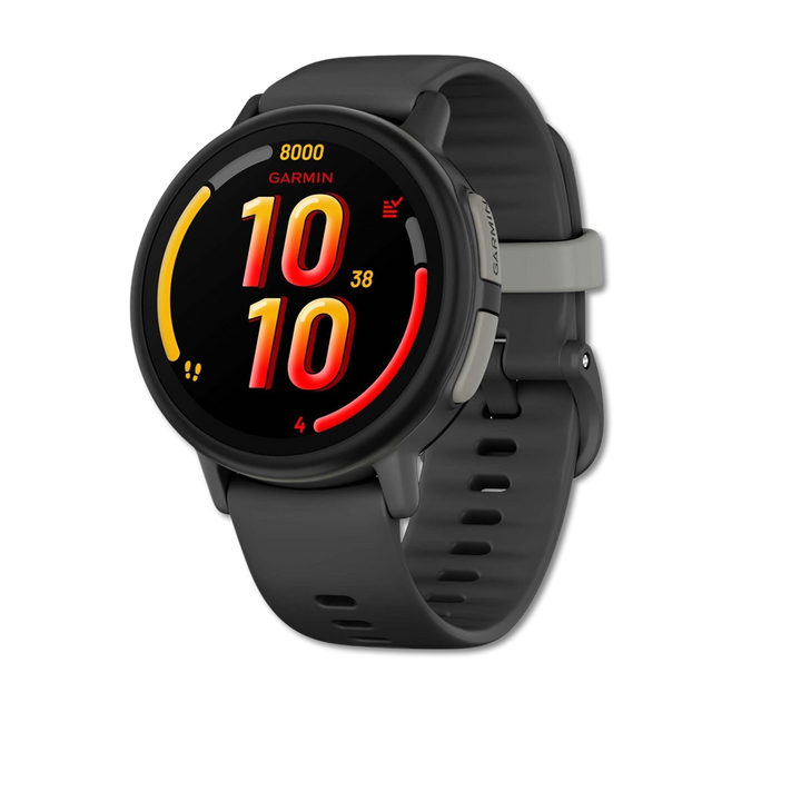 #Color_Slate Gray Garmin Bounce 2 kids smartwatch front view