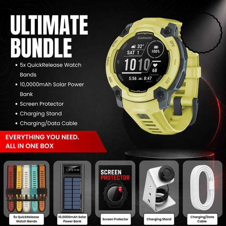 Garmin Instinct E 45mm Rugged GPS Smartwatch - Bundle with Free Accessories