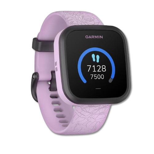 #Color_Lilac Floral Garmin Bounce left side view