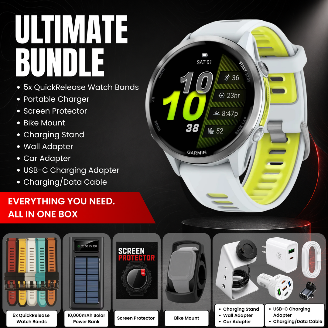 Garmin Forerunner® 970 Smartwatch - Bundle with Free Charging Accessories