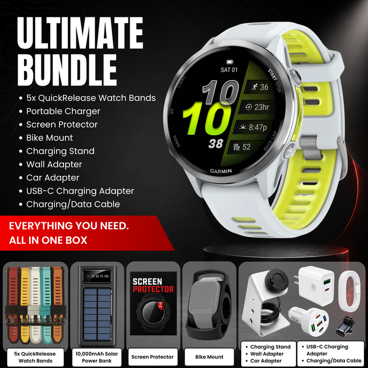 Garmin Forerunner® 970 Smartwatch - Bundle with Free Charging Accessories