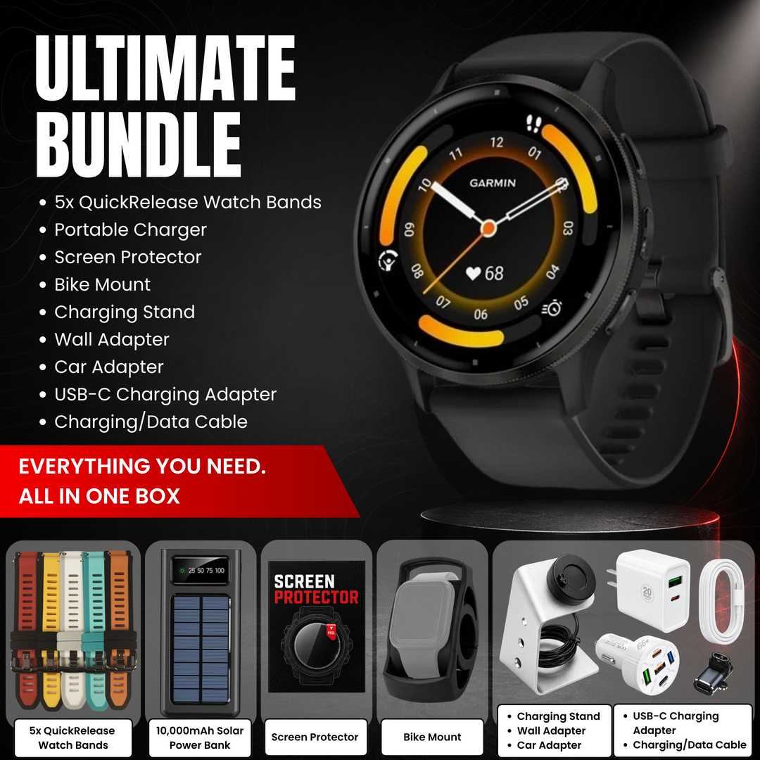 Garmin Venu® 3 Series GPS Smartwatch Bundle with Free Charging Accessories