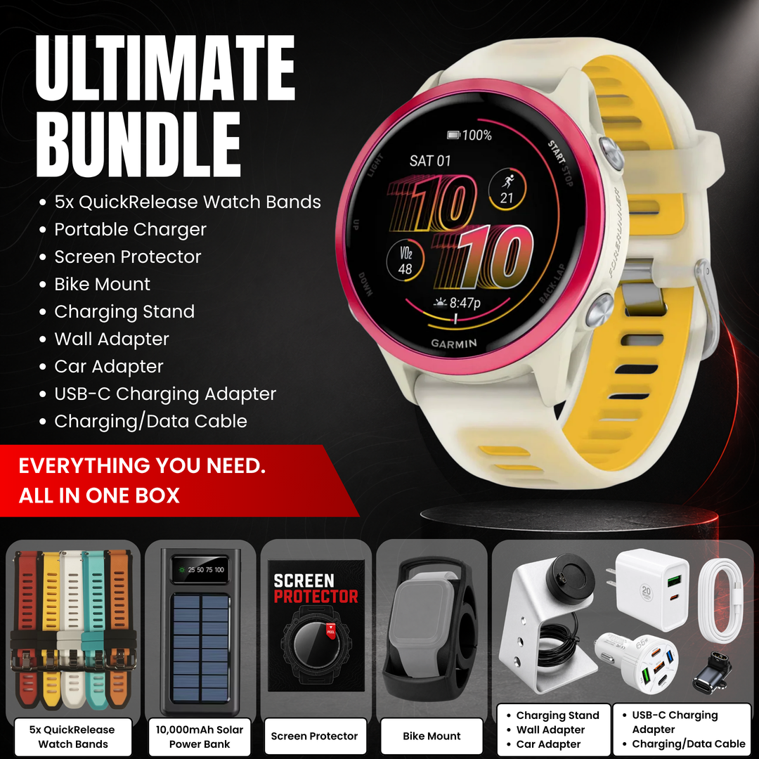 Garmin Forerunner® 570 Smartwatch - Bundle with Free Charging Accessories