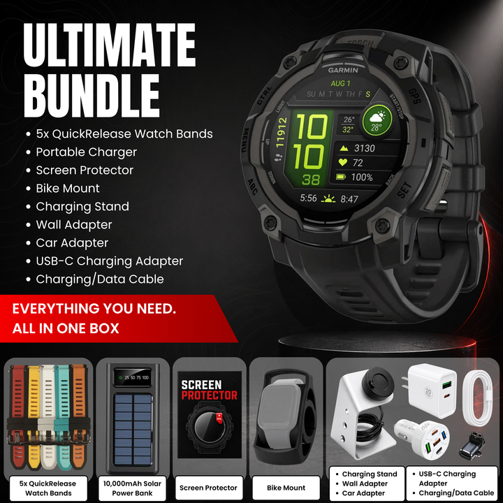 Garmin Instinct® 3 Smartwatch - Bundle with Free Charging Accessories
