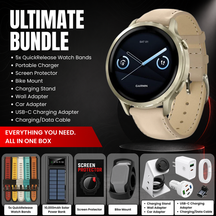 Garmin Venu 4® Smartwatch - Bundle with Free Charging Accessories
