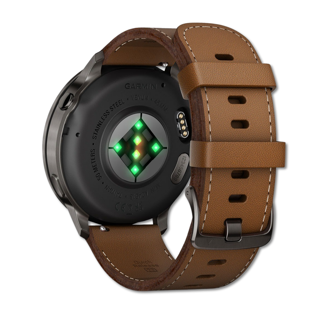 #Color_Slate with Black Silicone Band and Brown Leather Band