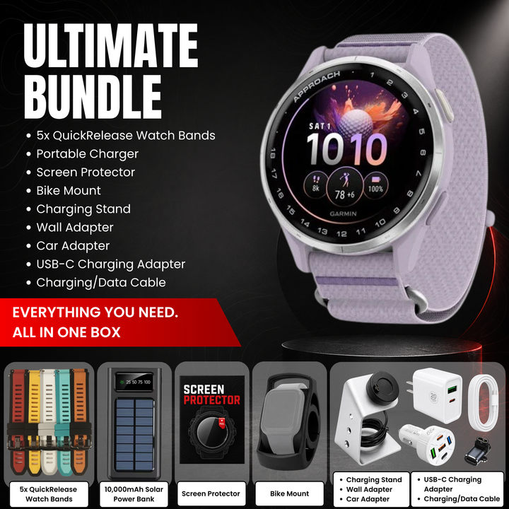 Garmin Approach® J1 Junior GPS Golf Watch - Bundle with Free Charging Accessories