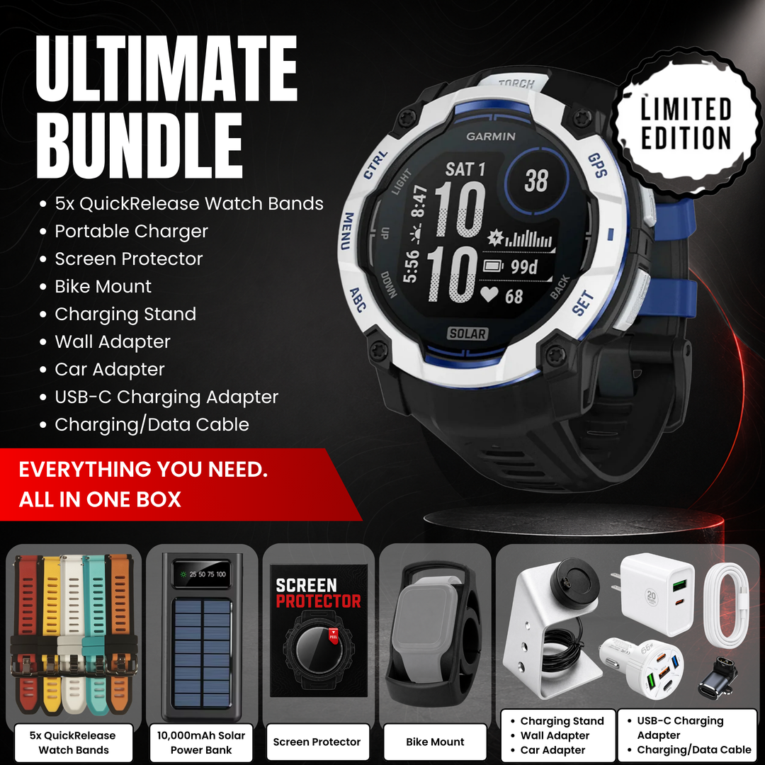 Garmin Instinct® 3 Smartwatch - Bundle with Free Charging Accessories