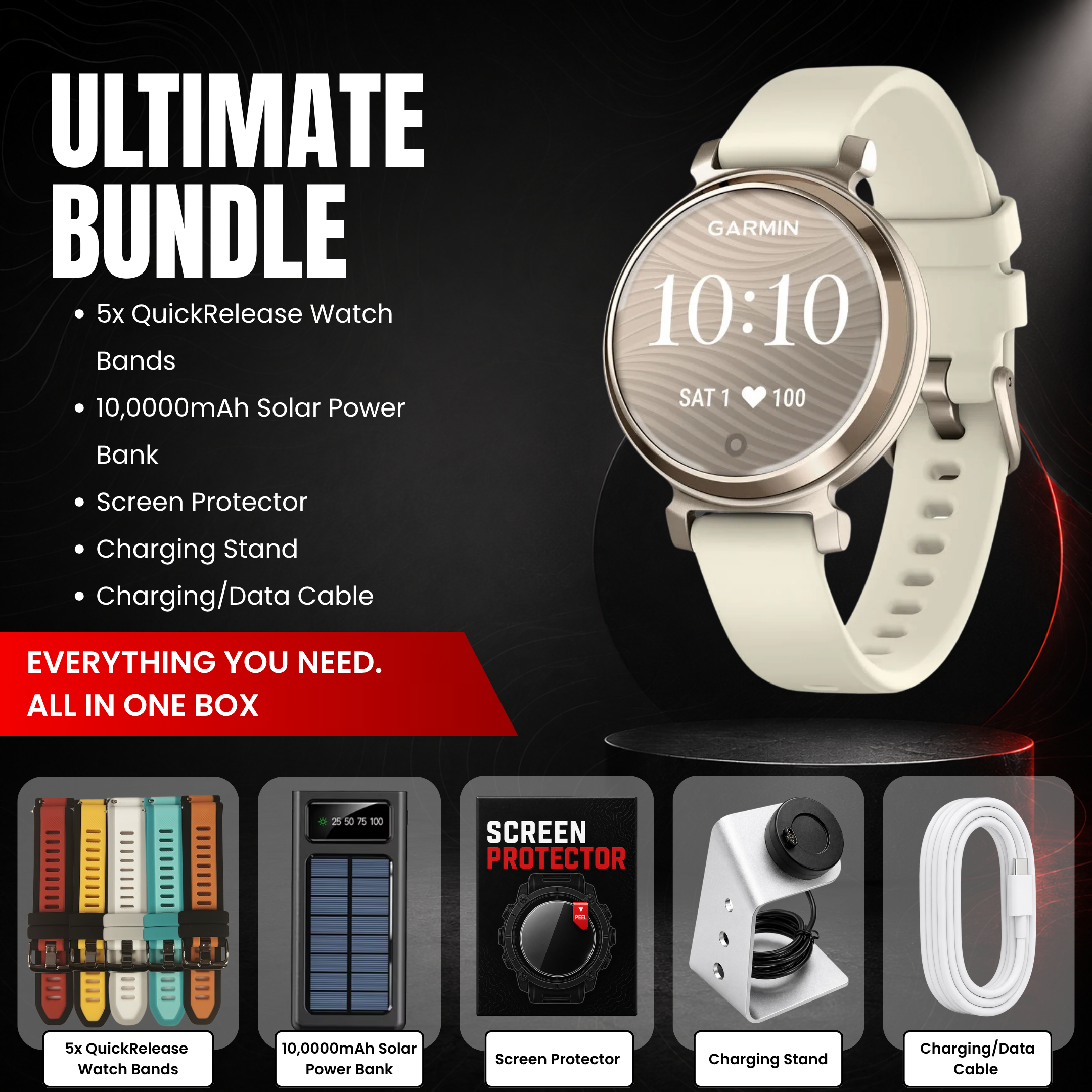 Garmin Lily® 2 Series Smartwatch Bundle with Free Charging Accessories