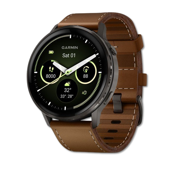 #Color_Slate with Black Silicone Band and Brown Leather Band