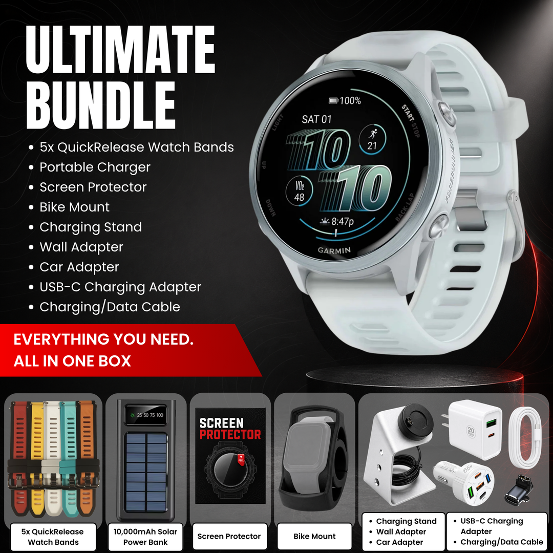 Garmin Forerunner® 570 Smartwatch - Bundle with Free Charging Accessories