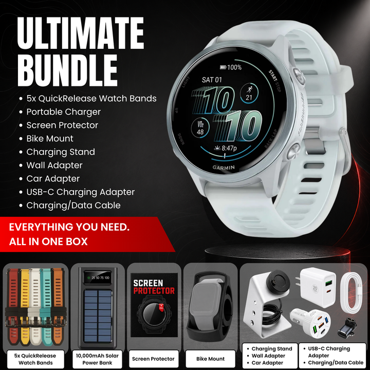 Garmin Forerunner® 570 Smartwatch - Bundle with Free Charging Accessories