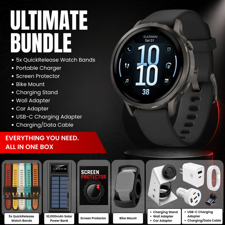 Garmin Venu 4® Smartwatch - Bundle with Free Charging Accessories