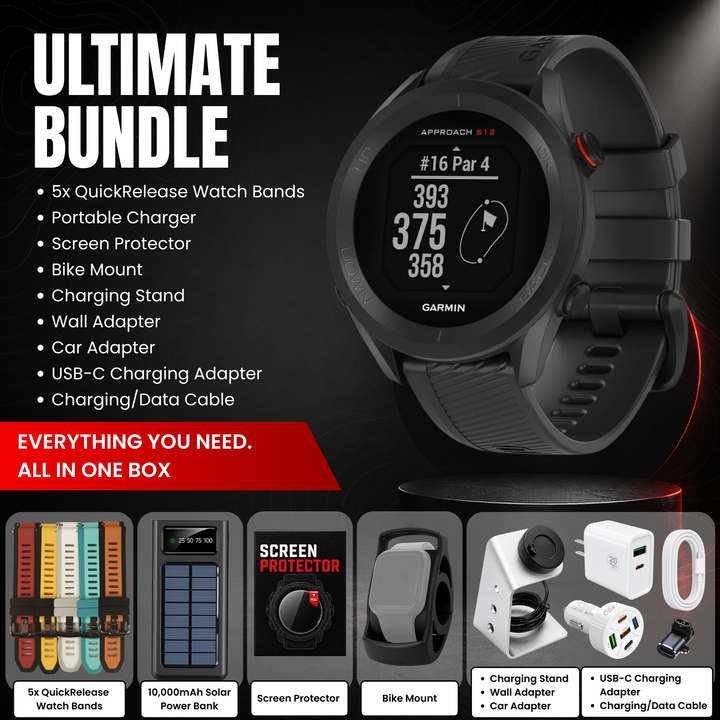 Garmin Approach S12 GPS Golf Watch – Black (010-02472-00)