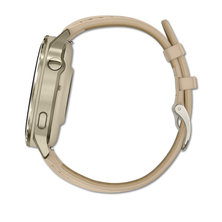 #Color_Lunar Gold with Bone Silicone Band and Light Sand Leather Band